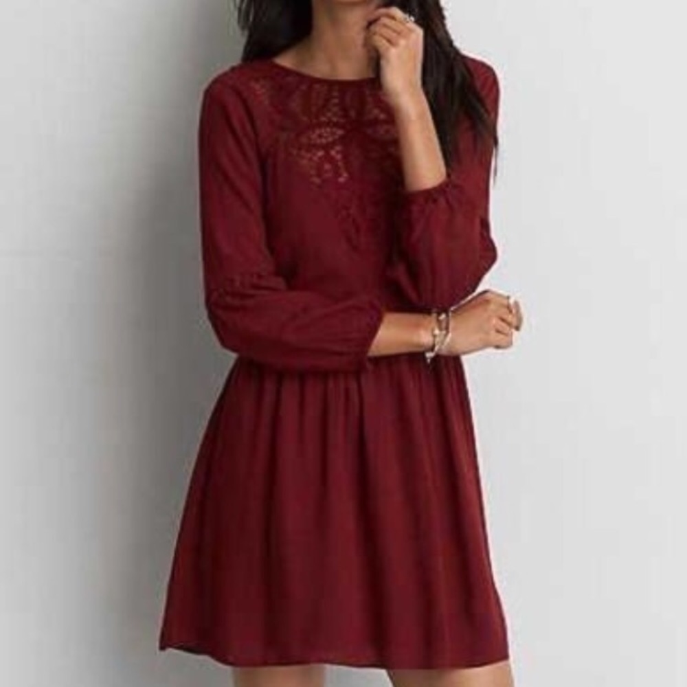 American Eagle Burgundy Dress